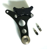 4 PISTON CALIPER AND BRACKET FOR SPRINGER LEFT SIDE OR RIGHT/ POLISHED OR BLACK