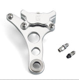 4 PISTON CALIPER AND BRACKET FOR SPRINGER LEFT SIDE OR RIGHT/ POLISHED OR BLACK