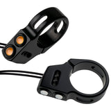 Dual Snake Eye LED Turn Signal Fork Mount Motorcycles/ Customs