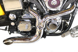 FXD HARLEY EXHAUSTS 2 INTO 1 CHROME OR BLACK 1991 TO 2017