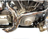 2 INTO 1 EXHAUSTS MOTORCYCLE GROUND POUNDER CHROME OR BLACK 1986 TO 2023