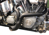 2 INTO 1 EXHAUSTS MOTORCYCLE GROUND POUNDER CHROME OR BLACK 1986 TO 2023