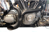 2 INTO 1 EXHAUSTS MOTORCYCLE GROUND POUNDER CHROME OR BLACK 1986 TO 2023