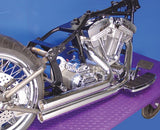 HARLEY CHROME EXHAUSTS OVER UNDER SHOTGUN STYLE  EXHAUSTS 2.25