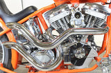 HARLEY OR CUSTOM RIGHT SIDE DRIVE EXHAUTS OR LEFT SIDE DRIVE EXHAUSTS CHROME