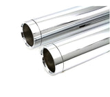 HARLEY CHROME EXHAUSTS OVER UNDER SHOTGUN STYLE  EXHAUSTS 2.25