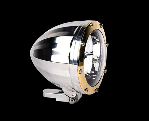 Juicer Headlight Polished ring Brass Motorcycle Lights
