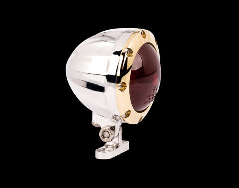 Juicer Tail Light Rear Little Polished ring Brass Motorcycle Tail light
