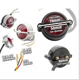 MOTORCYCLE BEL AIR TAIL LIGHT FENDER MOUNT BLACK, RUNNING, TAIL & PLATE LIGHT