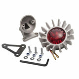 MOTORCYCLE BIG FIN TAIL LIGHT FENDER MOUNT SHOT BLAST, RUN, TAIL & PLATE LIGHT