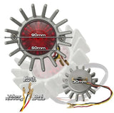 MOTORCYCLE BIG FIN TAIL LIGHT FENDER MOUNT SHOT BLAST, RUN, TAIL & PLATE LIGHT