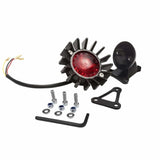 MOTORCYCLE BIG FIN TAIL LIGHT FENDER MOUNT BLACK, RUN, TAIL & PLATE LIGHT