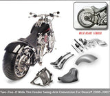 TWO-FIVE-O WIDE TIRE FENDER SWING ARM CONVERSION FOR DEUCE® 2000-2007