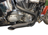 FXST, FXDWG 2 INTO 1 HARLEY EXHAUST CHROME OR BLACK 86 TO 2022