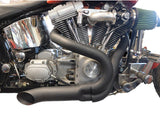 FXST, FXDWG 2 INTO 1 HARLEY EXHAUST CHROME OR BLACK 86 TO 2022