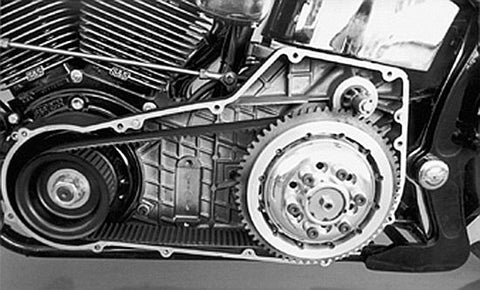 1 5/8" wide Belt Drive Kit with Clutch Fits FLT, FLHR & FXR 5 speed models 1990/2006 with spline clutch hub, 48-68 tooth combo