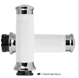 Chrome Custom Contoured Air Cushion Chrome Grips Harley & Customs , FBW or Cable , Black, Orange or White, Pink & Tan  styles
