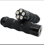 Metric Air Cushion Anodized Black Bullet GRIPS CHROME BULLETS HONDA , YAMAHA, SUZUKI