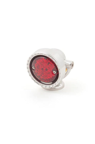MOTORCYCLE TAILLIGHT, POLISHED W/POLISHED RING