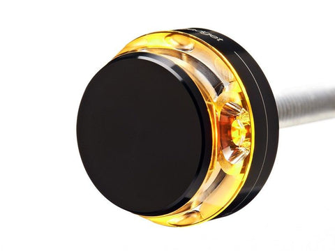 BAR END TURNS SIGNALS BLACK WITH AMBER LIGHTS SOLD IN PAIRS