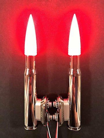 50 CALIBER HARLEY CHOPPER MOTORCYCLE LED TURN SIGNALS AMBER OR RED USA MADE