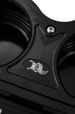 Harley Gauge Relocation Dual Pod , Fits the Black Bagger Risers we sell on this site Black Anodized Billet