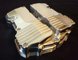 Kens Factory Harley Milwaukee 8 / M8 Harley rocker Boxes , Show Polished Billet/ High End