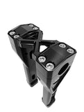 HARLEY RISERS High End Anodized Billet Black, Straight Risers or Pullback Risers