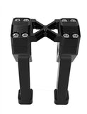 HARLEY RISERS High End Anodized Billet Black, Straight Risers or Pullback Risers