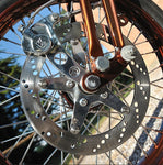 2 PISTON CALIPER AND BRACKET 11,5” FOR SPRINGER LEFT SIDE ( polish )