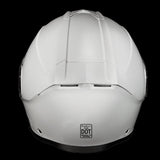 Daytona Glide Modular Motorcycle Helmet - DOT Approved, Bluetooth Ready GLOSS WHITE