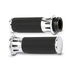 DEEP CUT® FUSION HARLEY MOTORCYCLE GRIPS, BLACK OR CHROME CABLE OR FBW
