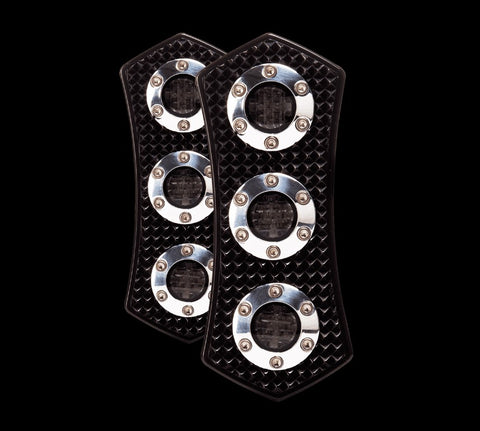 Diamond Tail Light Black ring Polished Harley Lights