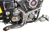 FXD HARLEY EXHAUSTS 2 INTO 1 CHROME OR BLACK 1991 TO 2017