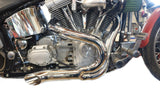 FXST, FXDWG 2 INTO 1 HARLEY EXHAUST CHROME OR BLACK 86 TO 2022