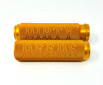 Honey Gold TBW Motorcycle Harley (electronic) Grips , Plain , Cheat Death & Hold Fast
