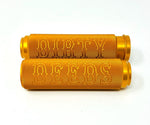 Honey Gold TBW Motorcycle Harley (electronic) Grips , Plain , Cheat Death & Hold Fast