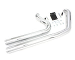 HARLEY CHROME EXHAUSTS OVER UNDER SHOTGUN STYLE  EXHAUSTS 2.25