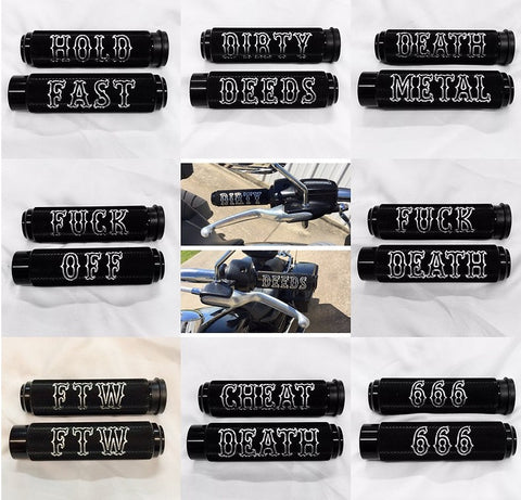 MOTORCYCLE FLY BY WIRE BLACK KNURLED WITH WRITING OR PLAIN FBW