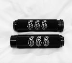 MOTORCYCLE FLY BY WIRE BLACK KNURLED WITH WRITING OR PLAIN FBW