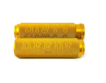 MOTORCYCLE FLY BY WIRE GRIPS GOLD KNURLED WITH WRITING OR PLAIN FBW