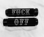 MOTORCYCLE FLY BY WIRE BLACK KNURLED WITH WRITING OR PLAIN FBW