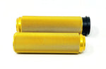 MOTORCYCLE FLY BY WIRE GRIPS GOLD KNURLED WITH WRITING OR PLAIN FBW