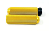 MOTORCYCLE FLY BY WIRE GRIPS GOLD KNURLED WITH WRITING OR PLAIN FBW
