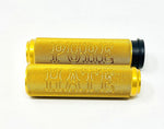 MOTORCYCLE FLY BY WIRE GRIPS GOLD KNURLED WITH WRITING OR PLAIN FBW
