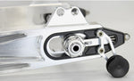 HARLEY SWINGARMS FXR FITMENT ONLY, POLISHED OR BLACK WITH COLOR CHOICES FOR AXLE HARDWARE AREA