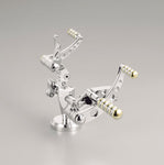 VINTAGE LINE FORWARD CONTROL FROM 1986 TO 1999 ALUMINUM & BRASS BLACK OR POLISHED / W BRASS