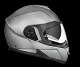 Daytona Glide Modular Motorcycle Helmet - DOT Approved, Bluetooth Ready / SILVER