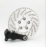 CUSTOM SPROCKET BRAKE KIT WITH POLISH or BLACK  CALIPER