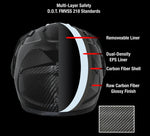 D.O.T. & ECE Daytona C6- Grey Carbon FiberMotorcycle Helmet